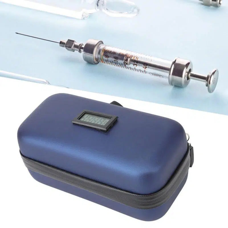 Insulin Cooler Travel Case Diabetes Cooling Carrying Case Heat Insulation Temperature Display Medicine Diabetic Supplies Mini Cool Vial Storage