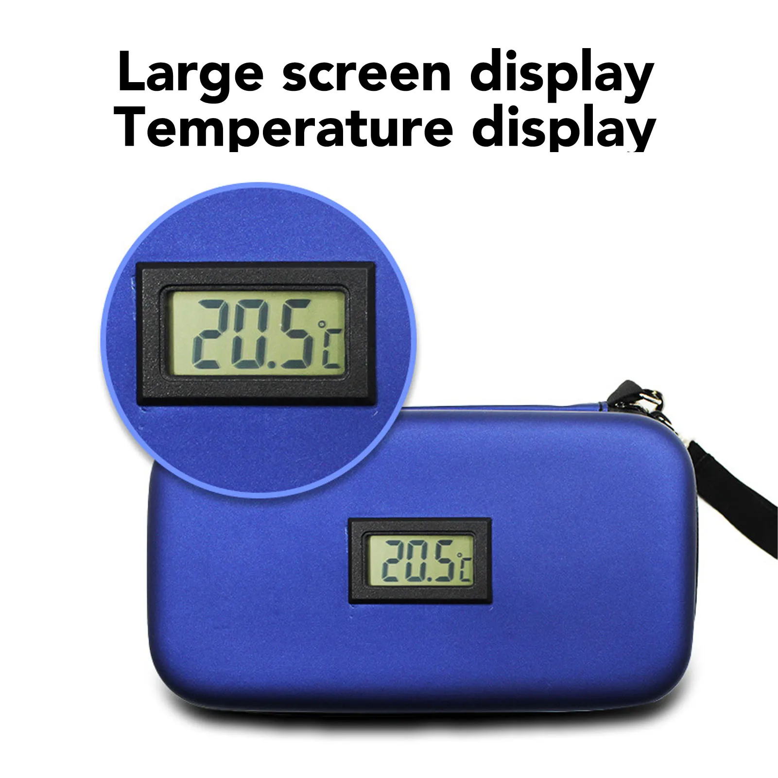 Insulin Cooler Bag Insulin Cooling Carrying Case Heat Insulation Temperature Display Medicine Diabetic Supplies Mini Travel Case