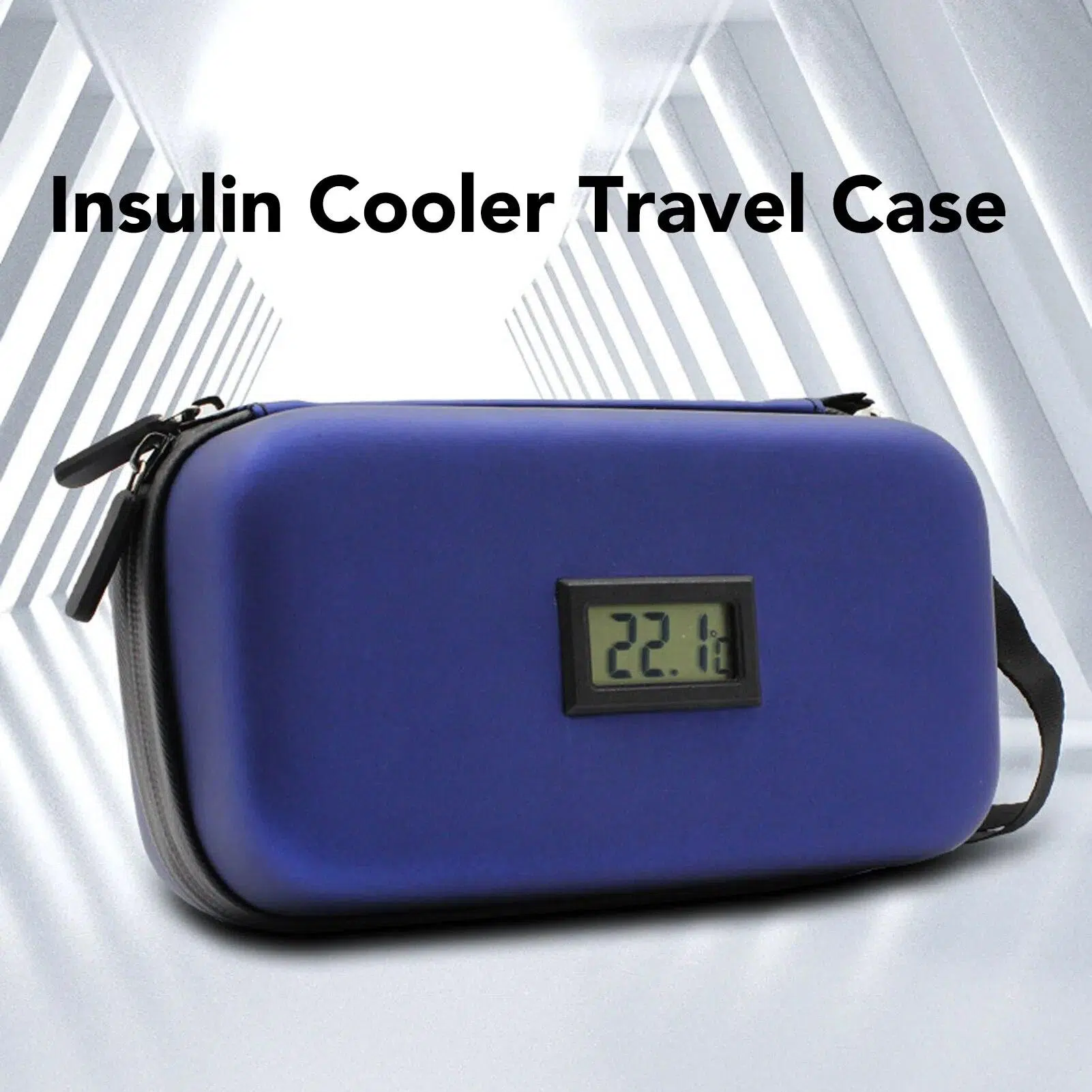 Insulin Cooler Bag Insulin Cooling Carrying Case Heat Insulation Temperature Display Medicine Diabetic Supplies Mini Travel Case