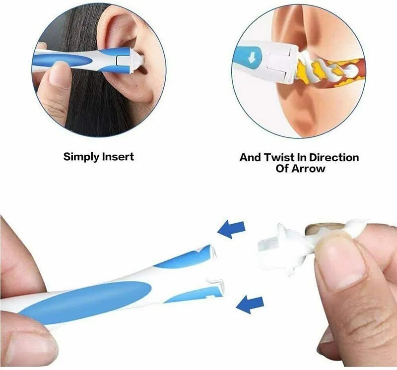 16pcs Ear Cleaner Ear Wax Cleaning Kit Spiral Silicon Ear cleaning Care Tools For Ear Beauty Health Ear Pick Earwax Removal Tool