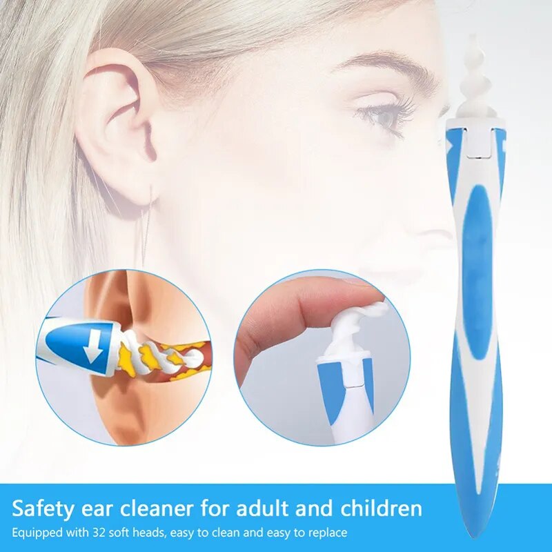 16pcs Ear Cleaner Ear Wax Cleaning Kit Spiral Silicon Ear cleaning Care Tools For Ear Beauty Health Ear Pick Earwax Removal Tool