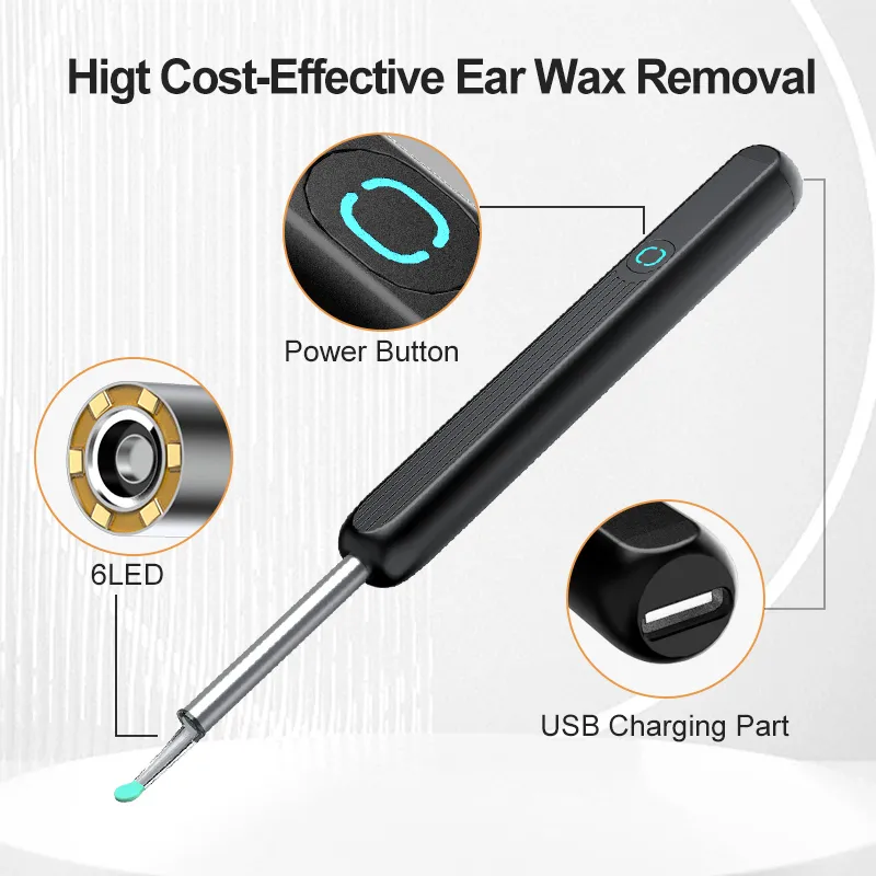 Wireless Smart Visual Ear Cleaner Otoscope 200W Endoscope Wax Removal Tool Earpick Mini Camera Health Care Cleaner For IOS