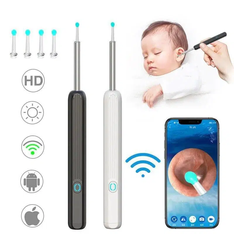 Wireless Smart Visual Ear Cleaner Otoscope 200W Endoscope Wax Removal Tool Earpick Mini Camera Health Care Cleaner For IOS