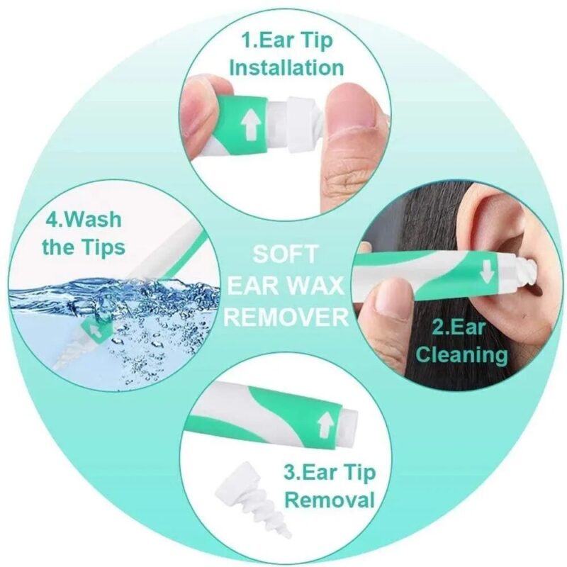 16 Pcs Ear Cleaner Silicon Spoon Tool Set Care Soft Spiral For Ears Cares Health Wax Removal Tool - Image 2