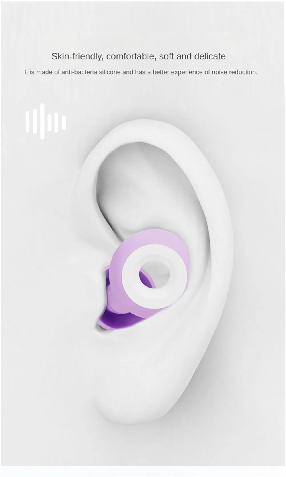 Anti Noise Silicone Earplugs Waterproof Swimming Ear Plugs For Sleeping Diving Surf Soft Comfort Natation Swimming Ear Protector