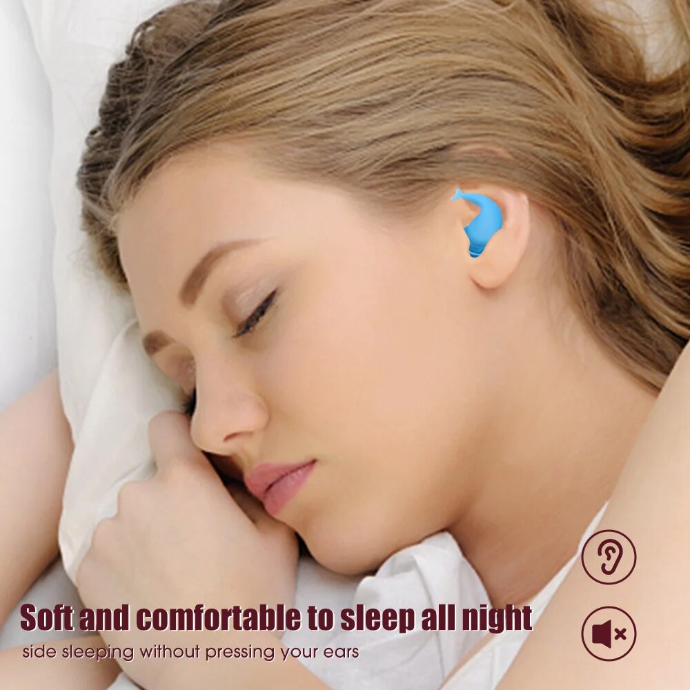 Anti Noise Silicone Earplugs For Comfort Natation Sleeping Swimming Diving Surf Soft Ear Protector Waterproof Swimming Ear Plugs