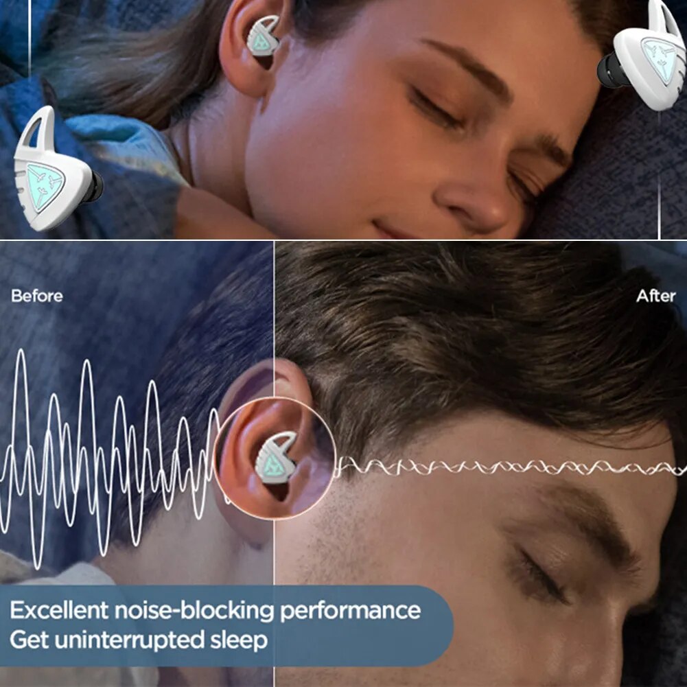 Silicone Sleeping Ear Plugs Sound Insulation Anti Noise Ear Protection for Travel Memory Form Triangle Noise Reduction Earplugs