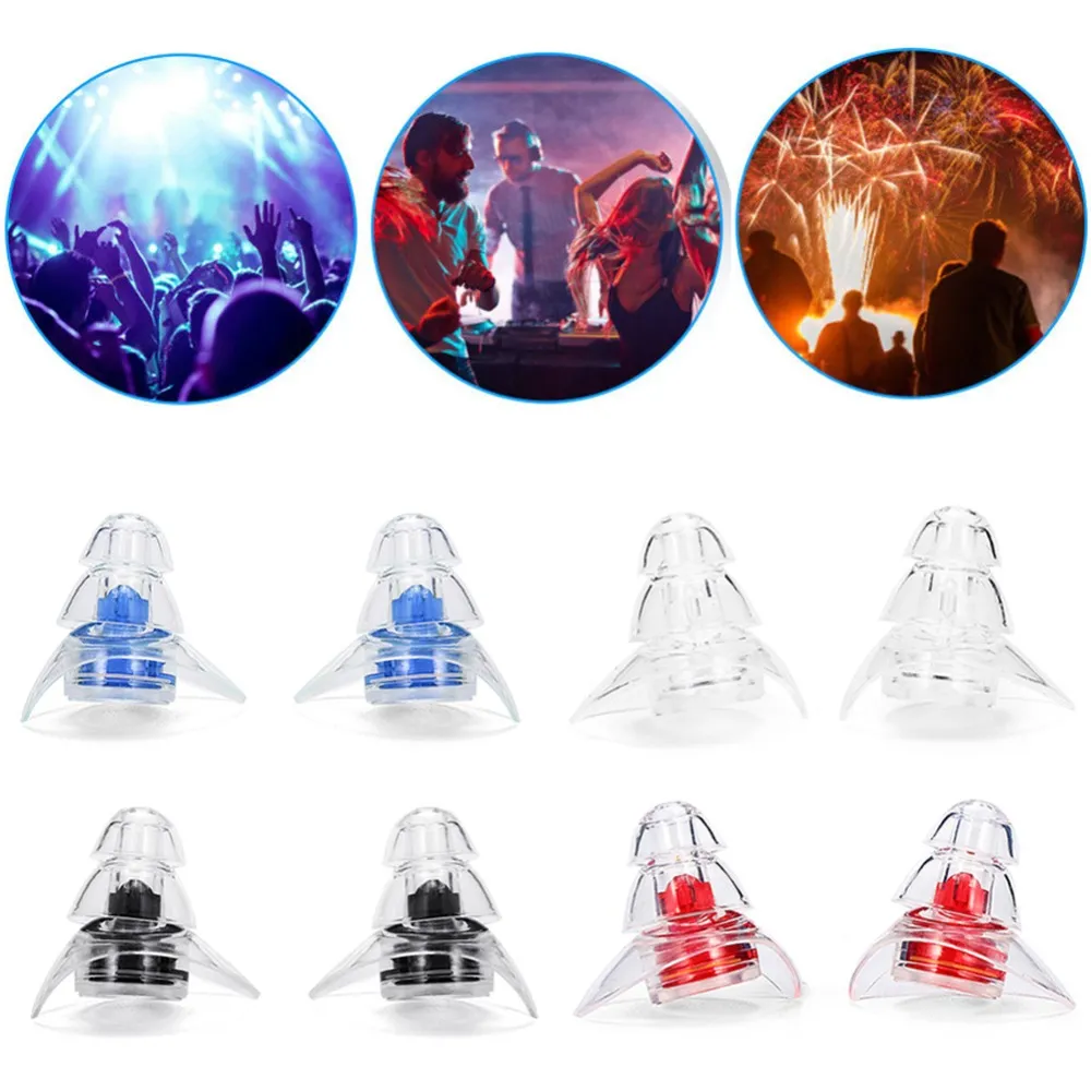 1Pair Noise Cancelling Earplugs For Sleeping Study Concert Hear Safe Noise Reduction Earplug Hear Protection Silicone Ear Plugs