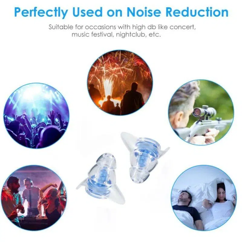 1Pair Earplugs Noise Cancelling For Sleeping Study Concert Hear Safe Noise Reduction Earplug Hear Protection Silicone Ear Plugs (Does not include Case) - Image 5