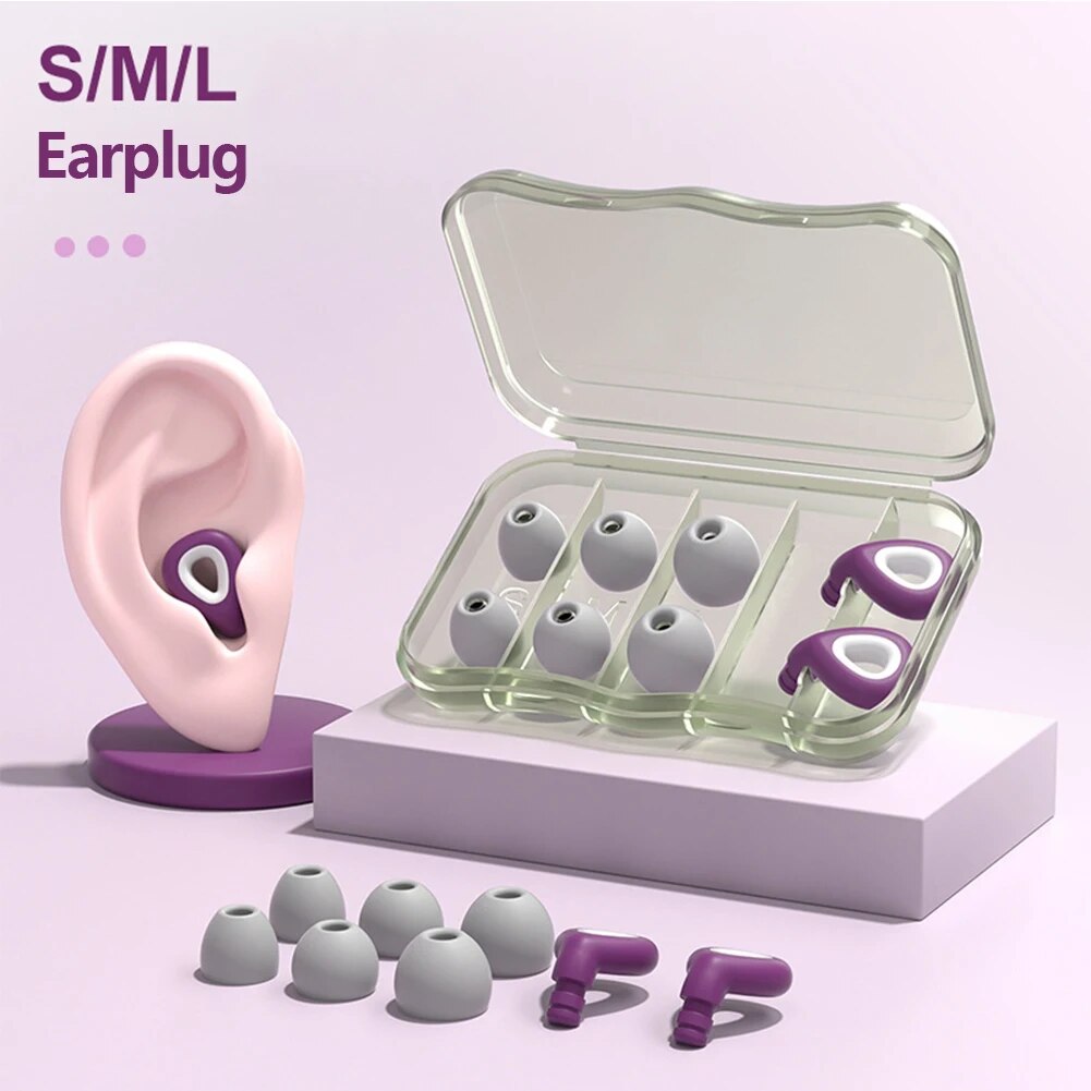 1 Set Ear Plugs Noise Reduction For Sleeping Waterproof Ear Plug Protection Earplugs Set Sleep Aid