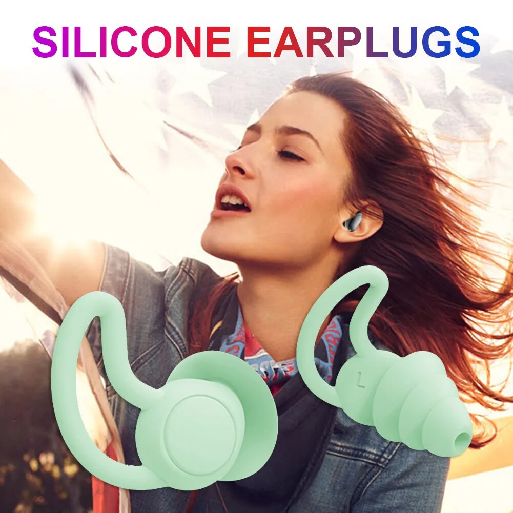 1-3Pairs Ear Plugs Silicone Sleep Noise Reduction Swim Waterproof Earplugs Ear Protection Anti-Noise Ear Plug