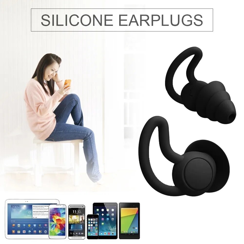 1-3Pairs Ear Plugs Silicone Sleep Noise Reduction Swim Waterproof Earplugs Ear Protection Anti-Noise Ear Plug