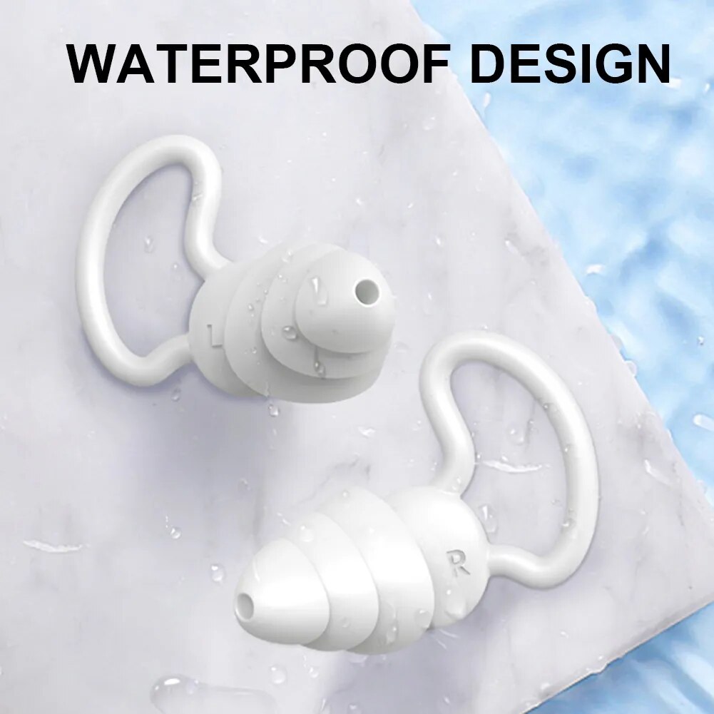 1-3Pairs Sleeping Ear Plugs Silicone Sleep Noise Reduction Swim Waterproof Earplugs Ear Protection Anti-Noise Ear Plug
