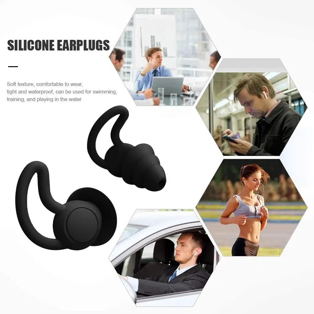 1-3Pairs Sleeping Ear Plugs Silicone Sleep Noise Reduction Swim Waterproof Earplugs Ear Protection Anti-Noise Ear Plug