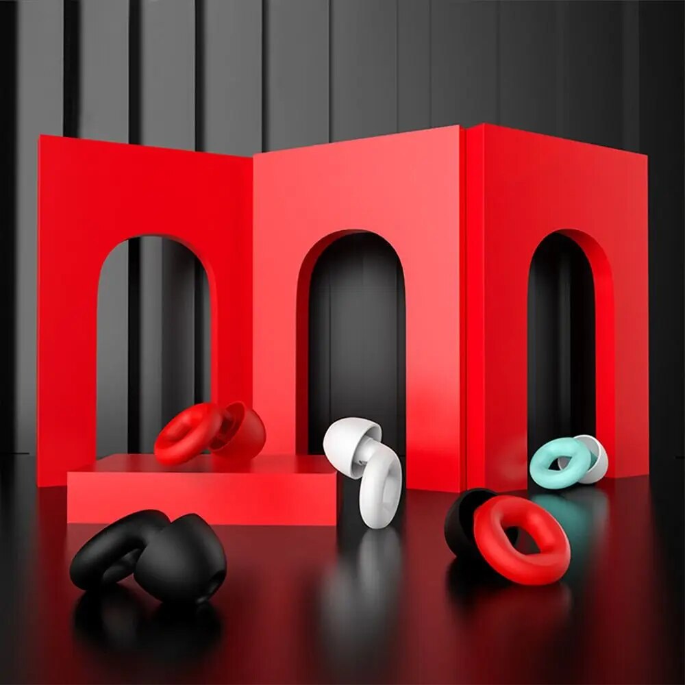 Silicone Sleep Soundproof Earplugs Anti-noise Deep Sleeping Silent Earplugs Noise Reduction Supplies Reusable