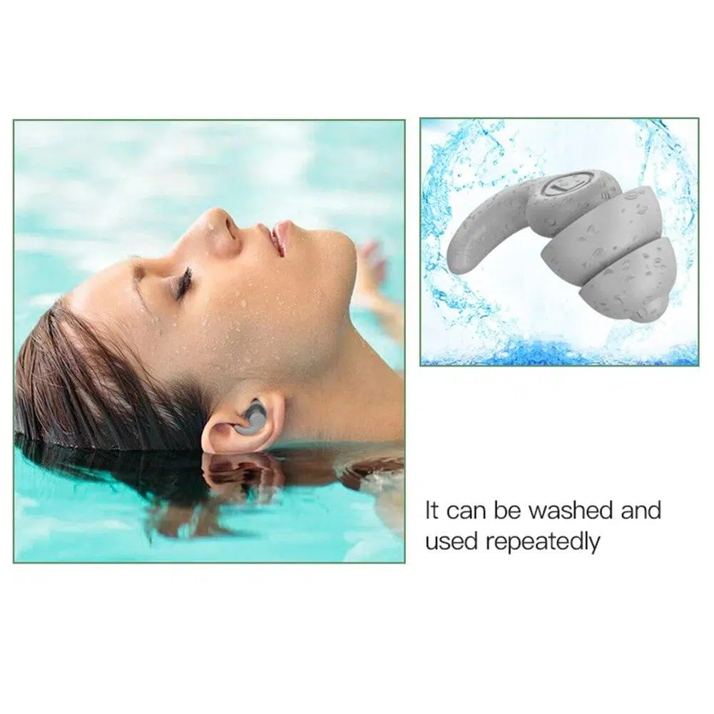 Anti Noise Silicone Earplugs Waterproof Swimming Ear Plugs For Sleeping Diving Surf Soft Comfort Natation Swimming Ear Protector