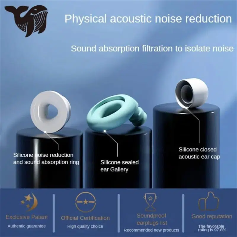 Silicone Earplugs Ultra Quiet Sound Insulation Noise Reduction Sleep Earplugs For Swimming Waterproof Earplug Noise Proof Earplug - Image 5