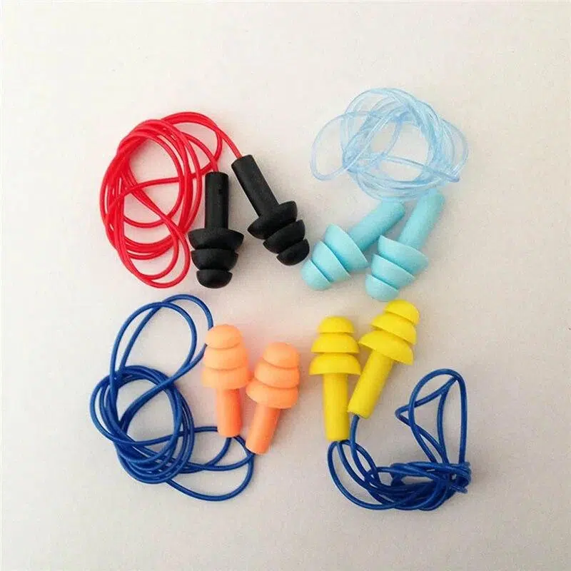 Ear Plugs Waterproof Soft Silicone Earmuff Noise Canceling Corded Travel Sleep Noise Prevention Earplugs Noise Reduction Swimming Earplugs 