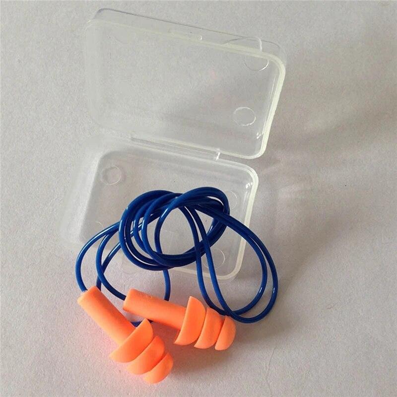 Ear Plugs Waterproof Soft Silicone Earmuff Noise Canceling Corded Travel Sleep Noise Prevention Earplugs Noise Reduction Swimming Earplugs 