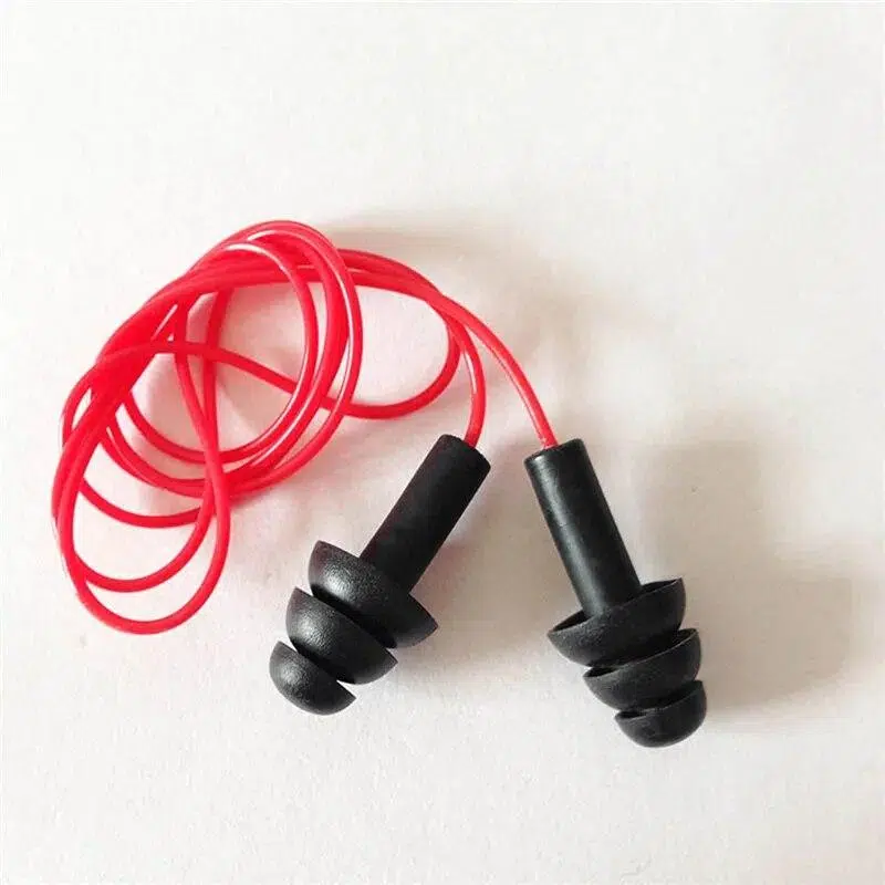 New Waterproof Soft Silicone Corded Ear Plugs Travel Sleep Noise Prevention Earplugs Noise Reduction Swimming Earplugs Earmuff