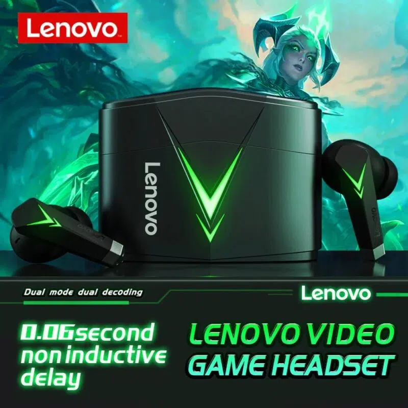 Lenovo LP6 TWS Gaming Earphones Wireless Bluetooth Headphones Low Latency With Noise Reduction Dual Mode Headset For E-Sports Games - Image 2