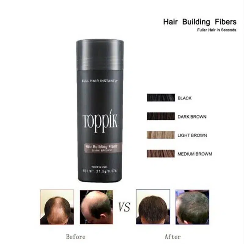 Toppik Hair Fibers Keratin Thickening Spray Hair Building Fibers, 27.5g .97 Oz Colors Instant Wig Regrowth