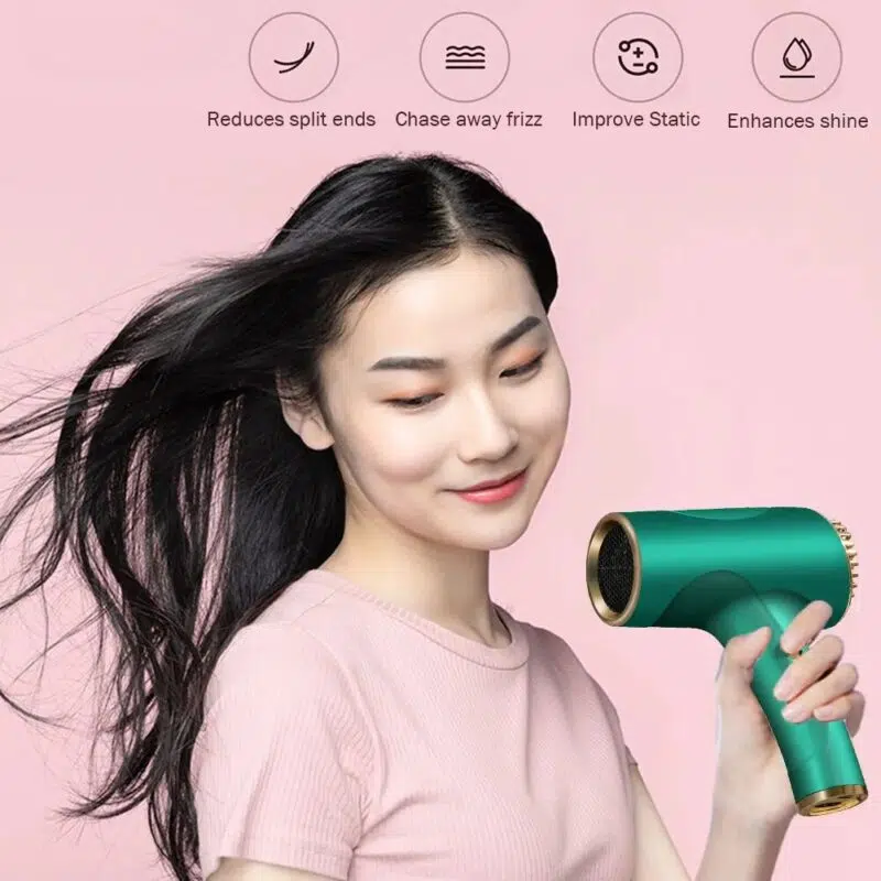 500W Portable Rechargeable USB Cordless Hair Dryer Versatile Hairdressing Tool Hair Dryer USB Rechargeable Powerful 2 Gears for Travel Home - Image 3