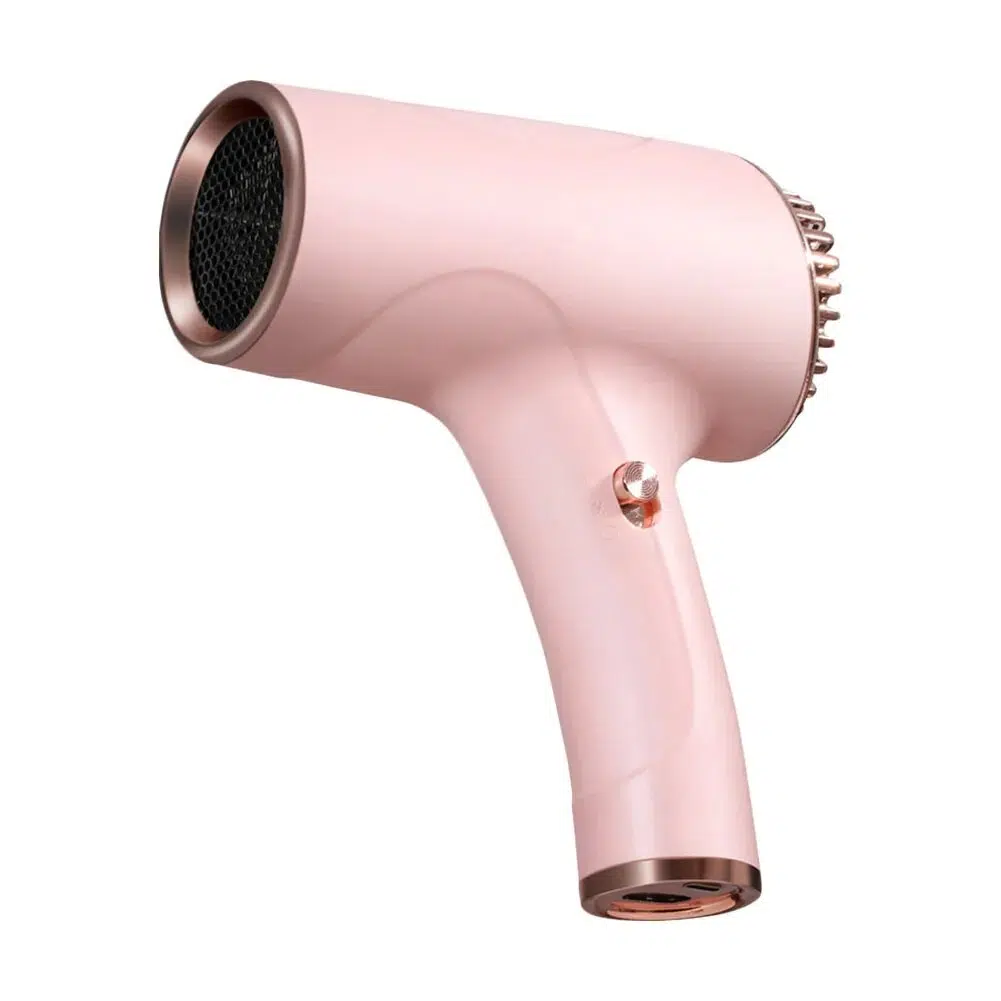 500W Portable Hair Dryer 2600mah Cold wind Cordless Lonic Hair Dryer USB Rechargeable Powerful 2 Gears for Travel Home Dormitory