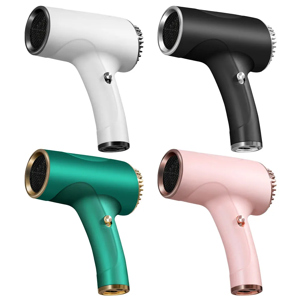 500W Portable Hair Dryer 2600mah Cold wind Cordless Lonic Hair Dryer USB Rechargeable Powerful 2 Gears for Travel Home Dormitory