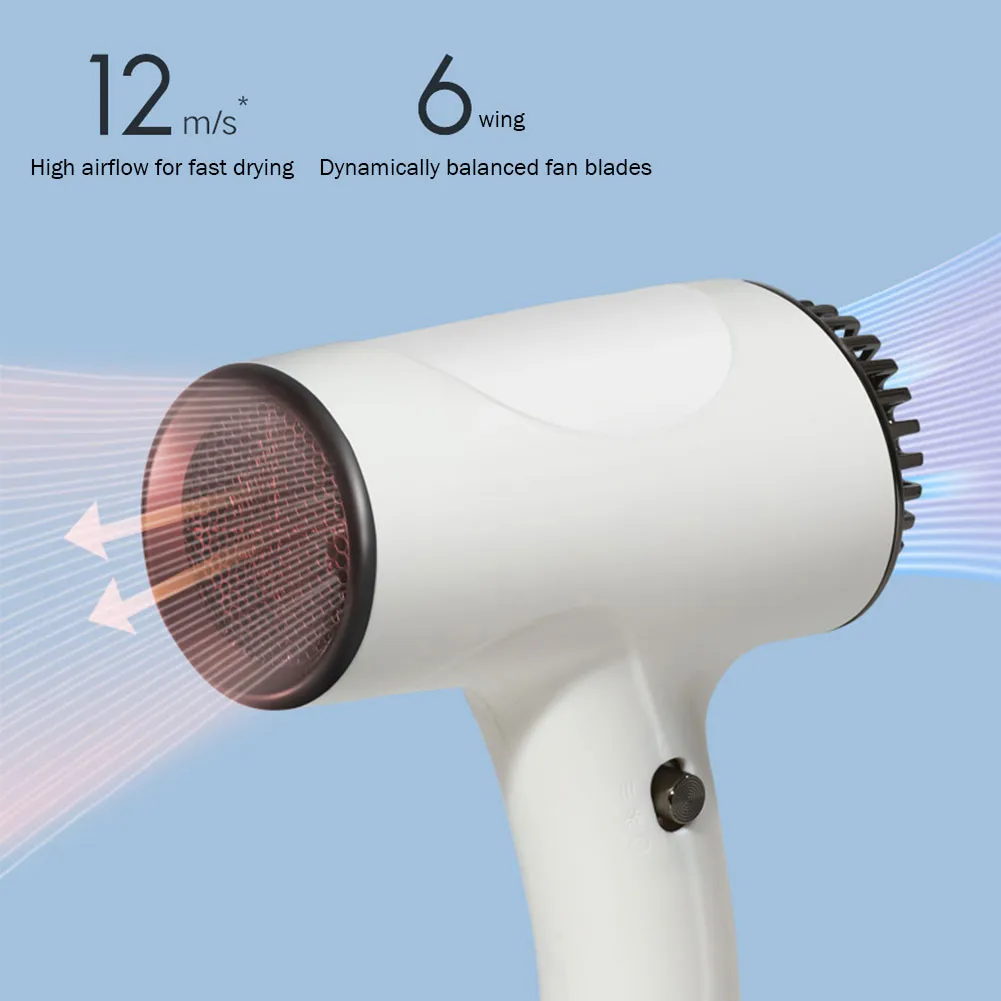 500W Portable Hair Dryer 2600mah Cold wind Cordless Lonic Hair Dryer USB Rechargeable Powerful 2 Gears for Travel Home Dormitory