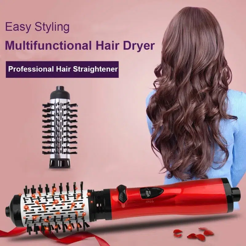 3-in-1 Multi-Directional Hot Air Styler and Rotating Hair Dryer, Hair Straightener Brush Hair Dryer Brush Hot Air Comb Negative Ion Hair Styler Comb