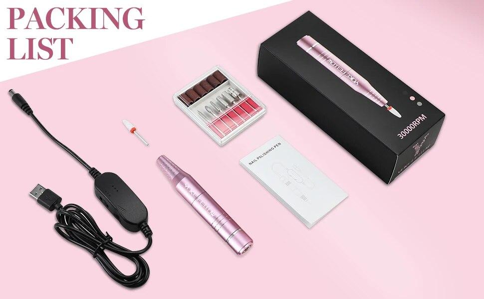 YOKEFELLOW 30000/35000RPM Nail Drill Machine Portable USB Low Noise for Cutting Manicure Machine Electric Salon Nail Equipment YOKEFELLOW 30000/35000RPM Nail Drill Machine Portable USB Low Noise for Cutting Manicure Machine Electric Salon Nail Equipment