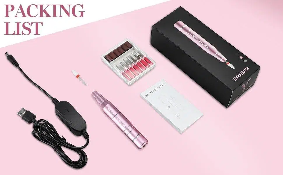 YOKEFELLOW 30000/35000RPM Nail Drill Machine Portable USB Low Noise for Cutting Manicure Machine Electric Salon Nail Equipment