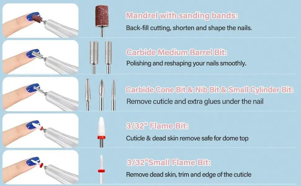 YOKEFELLOW 30000/35000RPM Nail Drill Machine Portable USB Low Noise for Cutting Manicure Machine Electric Salon Nail Equipment