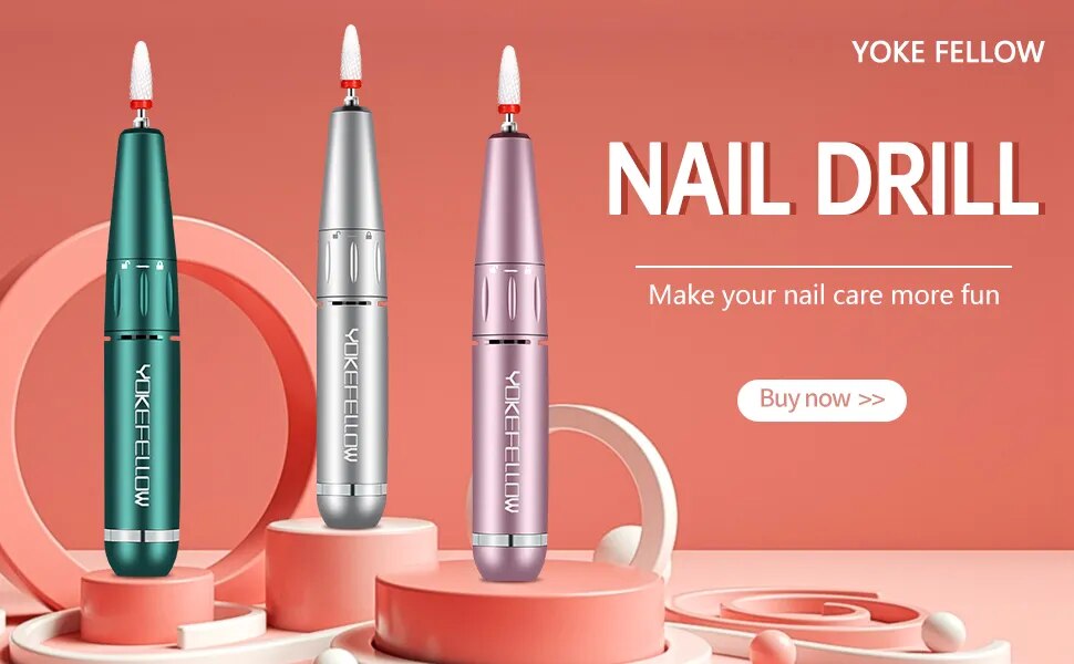 YOKEFELLOW 30000/35000RPM Nail Drill Machine Portable USB Low Noise for Cutting Manicure Machine Electric Salon Nail Equipment YOKEFELLOW 30000/35000RPM Nail Drill Machine Portable USB Low Noise for Cutting Manicure Machine Electric Salon Nail Equipment