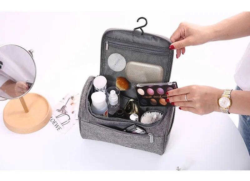 2022 Waterproof Hook Up for Women Cosmetic Bag Travel Organizer Men Makeup Bag Make Up Case Bathroom Toiletry Pouch Wash Neceser