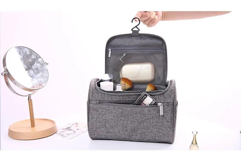 2022 Waterproof Hook Up for Women Cosmetic Bag Travel Organizer Men Makeup Bag Make Up Case Bathroom Toiletry Pouch Wash Neceser