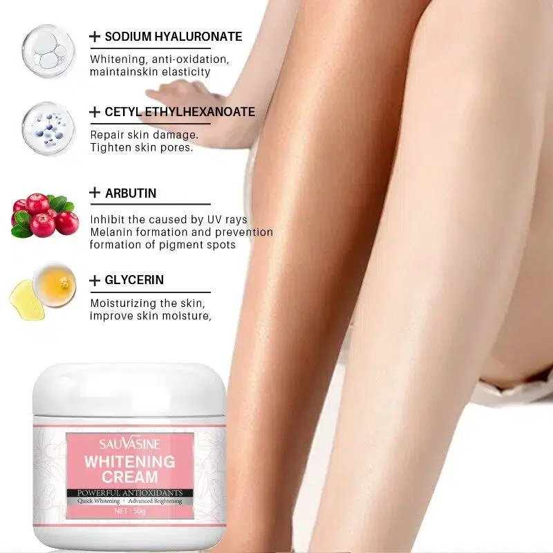 Body Whitening Cream Intimate Areas Underarm Knee Buttocks Private Bleach Remove Melanin Pigmentation Nourish Dark Skin Brighten