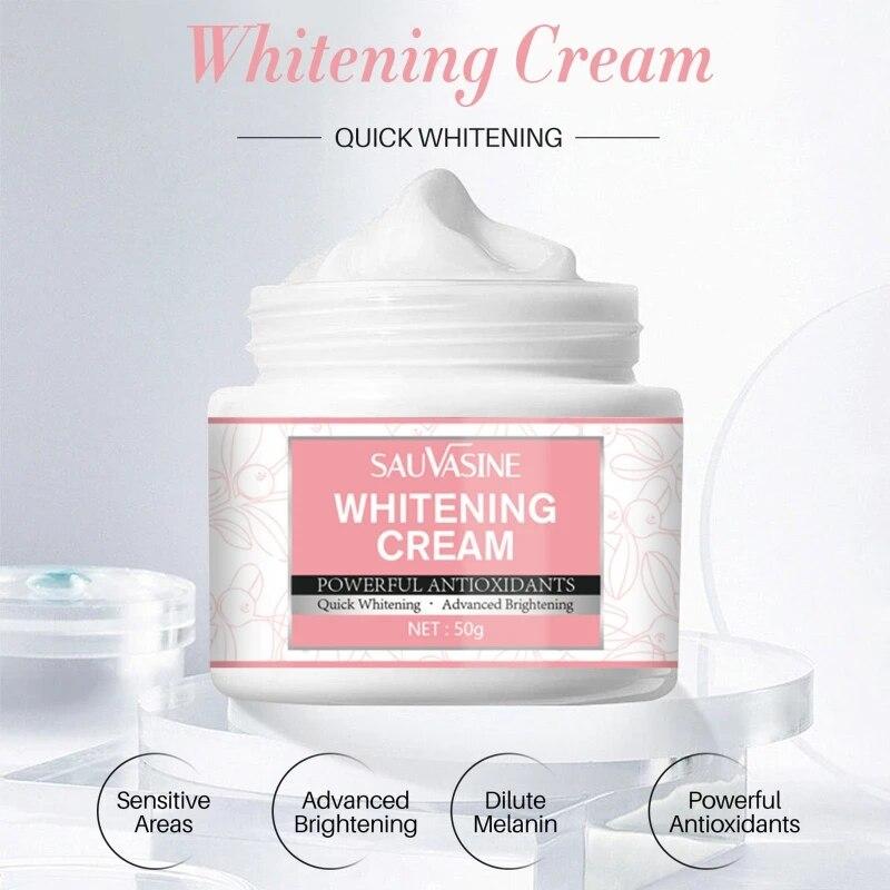 SAUVASINE Face Body Skin Bleaching Cream Whitening Brightening Moisturizing Soothing Repairing Lotion for Women Girls