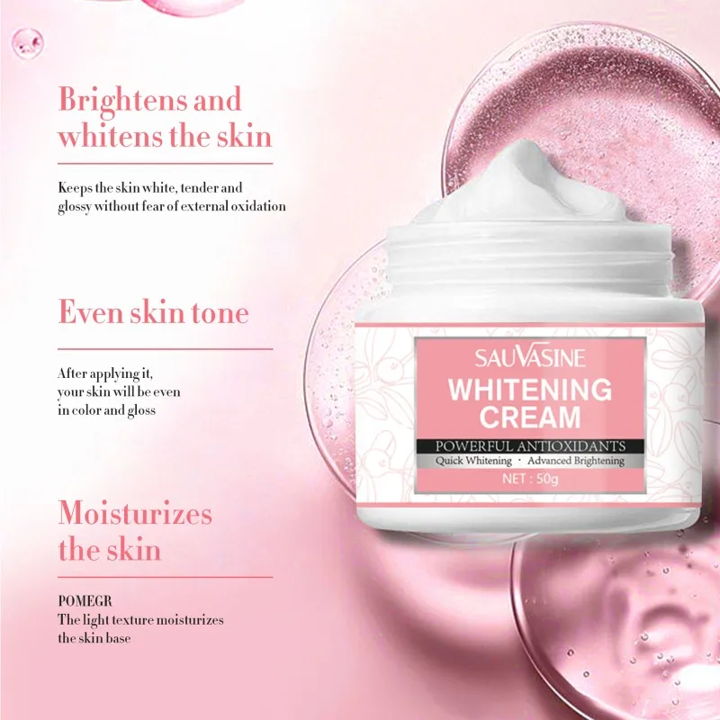 SAUVASINE Face Body Skin Bleaching Cream Whitening Brightening Moisturizing Soothing Repairing Lotion for Women Girls