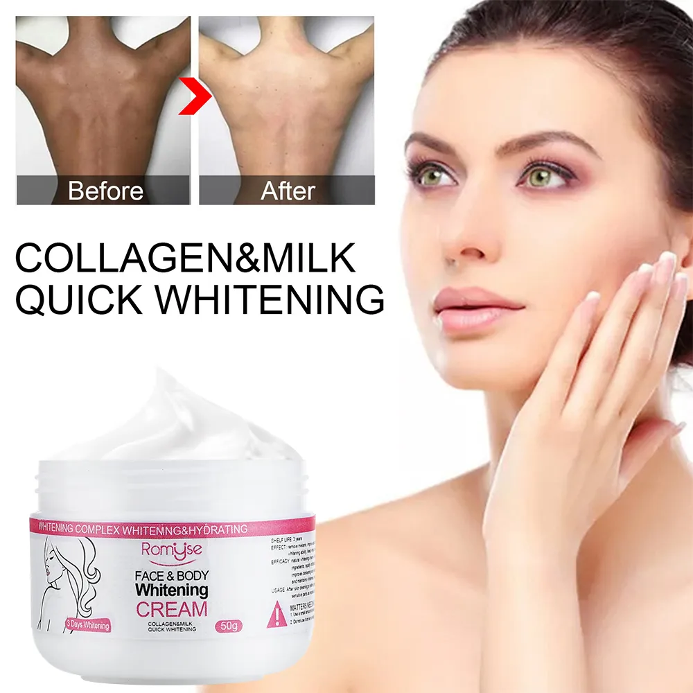 3 Days Dark Skin Whitening Face Body 50g Brightening Skin Hydrating Nourishing Rejuvenating Collagen Cream Lotion Skin Care