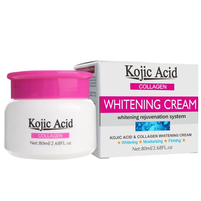 80ml Kojic Acid Collagen Whitening Cream Dark Skin Lightening Intimate Body Lotion Whitening Cream for Underarm Armpit Private Part - Image 5