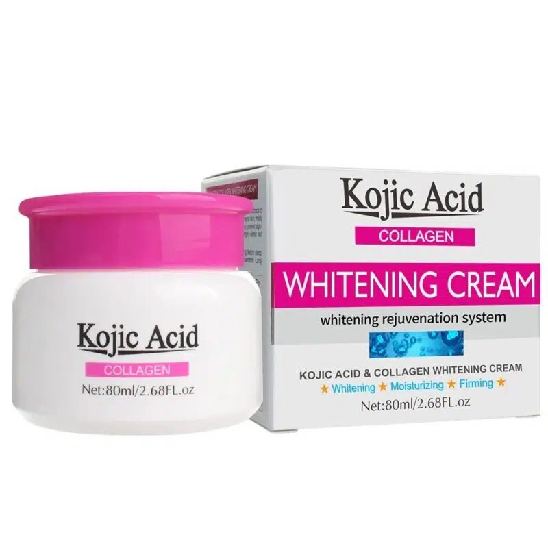 80ml Kojic Acid Collagen Whitening Cream Dark Skin Lightening Intimate Body Lotion Whitening Cream for Underarm Armpit Private Part - Image 5