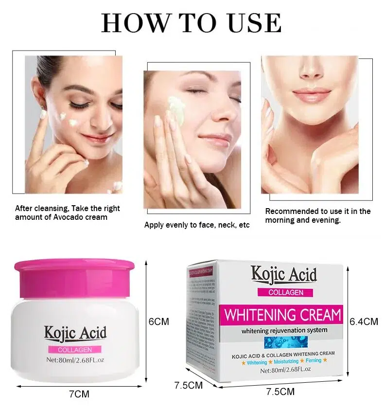 Kojic Acid Cream Collagen Anti-wrinkle Whitening Cream Hyaluronic Acid Moisturizing Anti-aging Nourishing Serum Skin Care