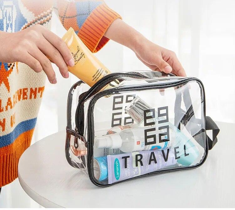 Portable Travel Cosmetic Bag Women Portable Travel Wash Bag Female Bath Waterproof Makeup Storage Beauty Pouch Large Capacity Makeup Organizer