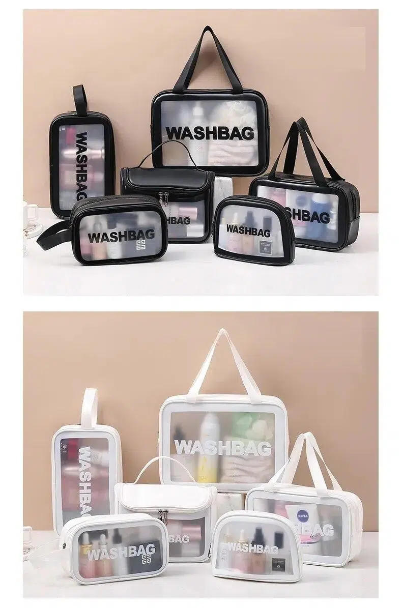 Portable Travel Clear Storage Bag Organizer Bags Waterproof Washbag Transparent Cosmetic Cases