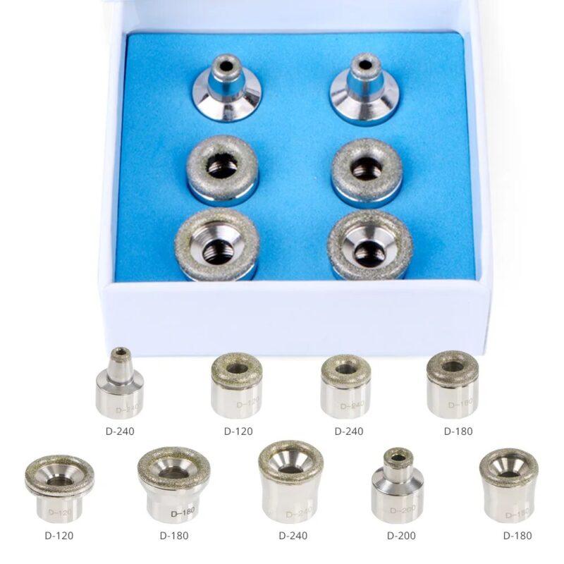 9pcs Diamond Microdermabrasion Dermabrasion Tips Stainless Steel Filter Set Stainless Steel - Image 4