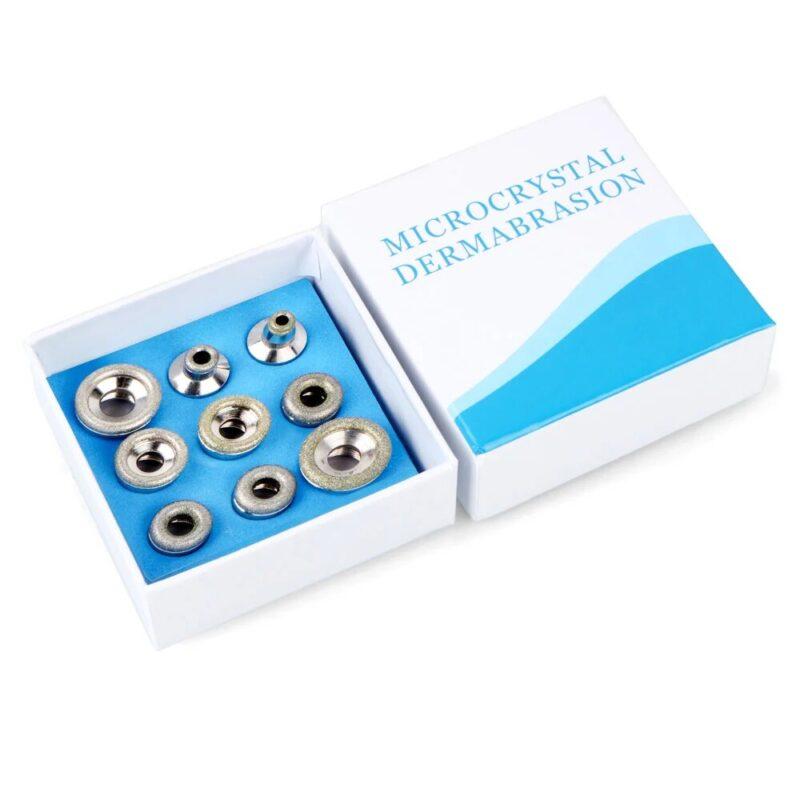 9pcs Diamond Microdermabrasion Dermabrasion Tips Stainless Steel Filter Set Stainless Steel - Image 3