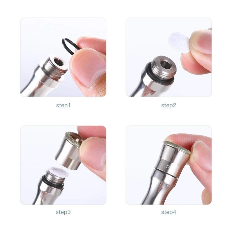 Replacement 3 Wands 9 Tips Dermabrasion Tips Stainless Steel Filter Set Beauty Tool - Image 3