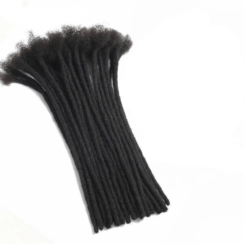 8-30 Inch Dreadlock Extensions Real Human Hair For Man/Women 0.6cm Wedth Permanent Loc Extensions 40 Strands Brazilian Dreadlock